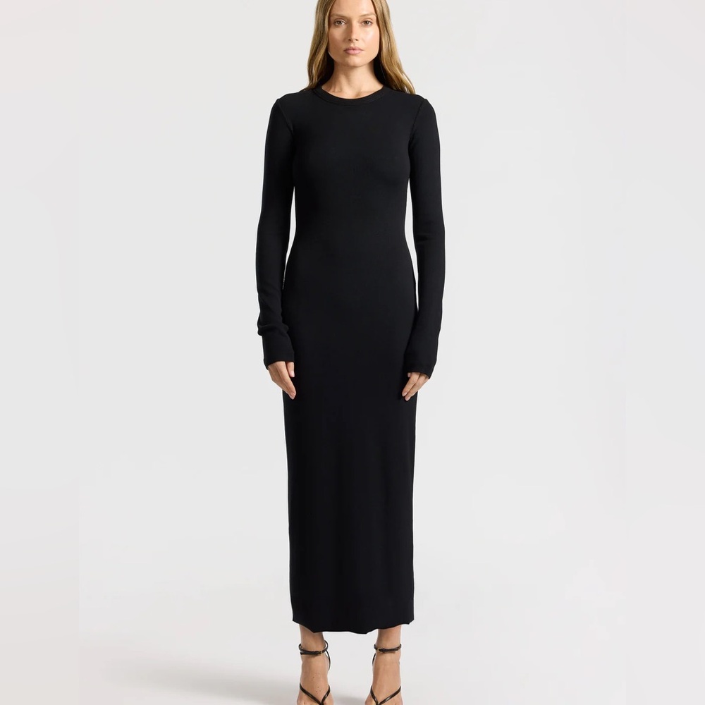 COTTON CITIZEN VERONA DISTRESSED LONG SLEEVE MAXI SMALL